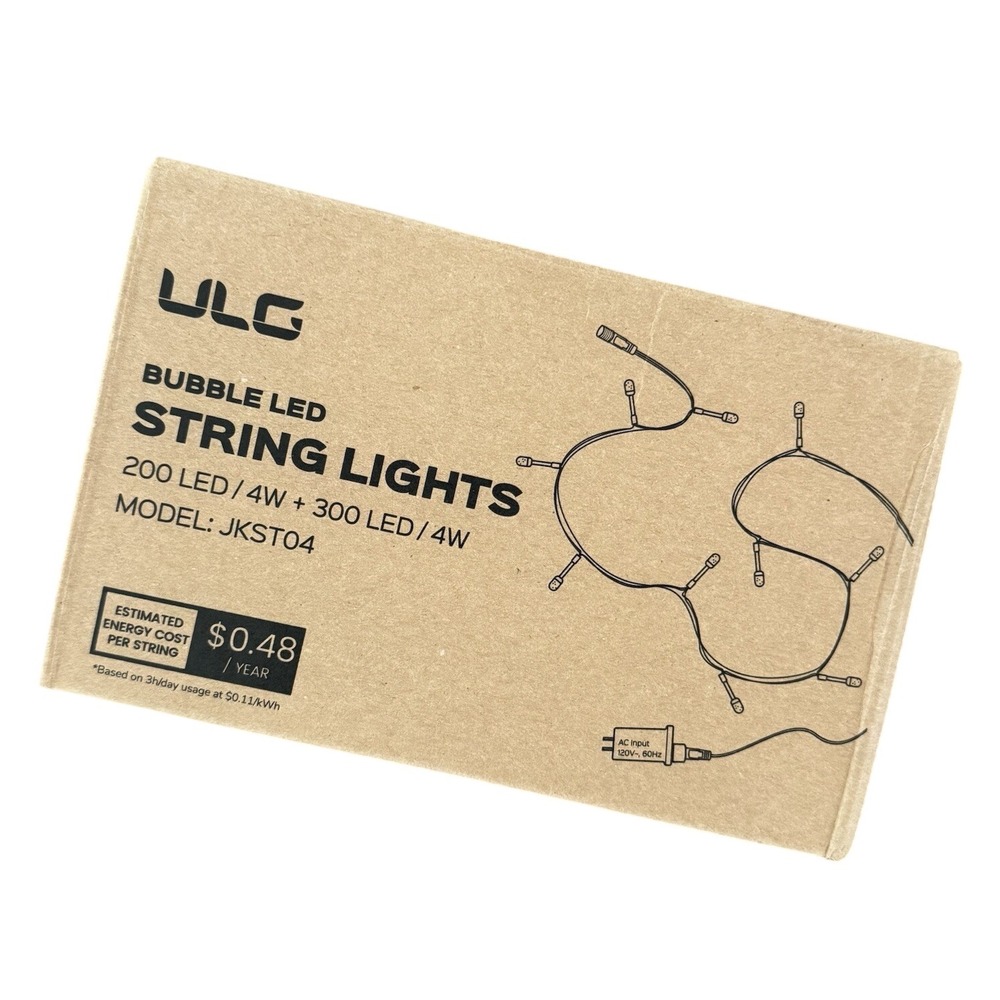 ULG Bubble LED String Lights 200/300 LED Warm White Indoor Outdoor‎ Decor